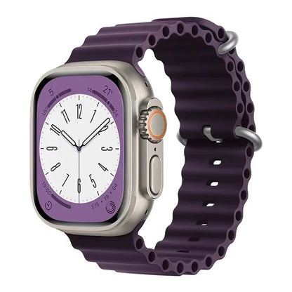 Silicone Ocean Band For Apple Watch  Premium Sport Strap For Series Ultra 2 10 9 8 7 6 SE 3849mm 25