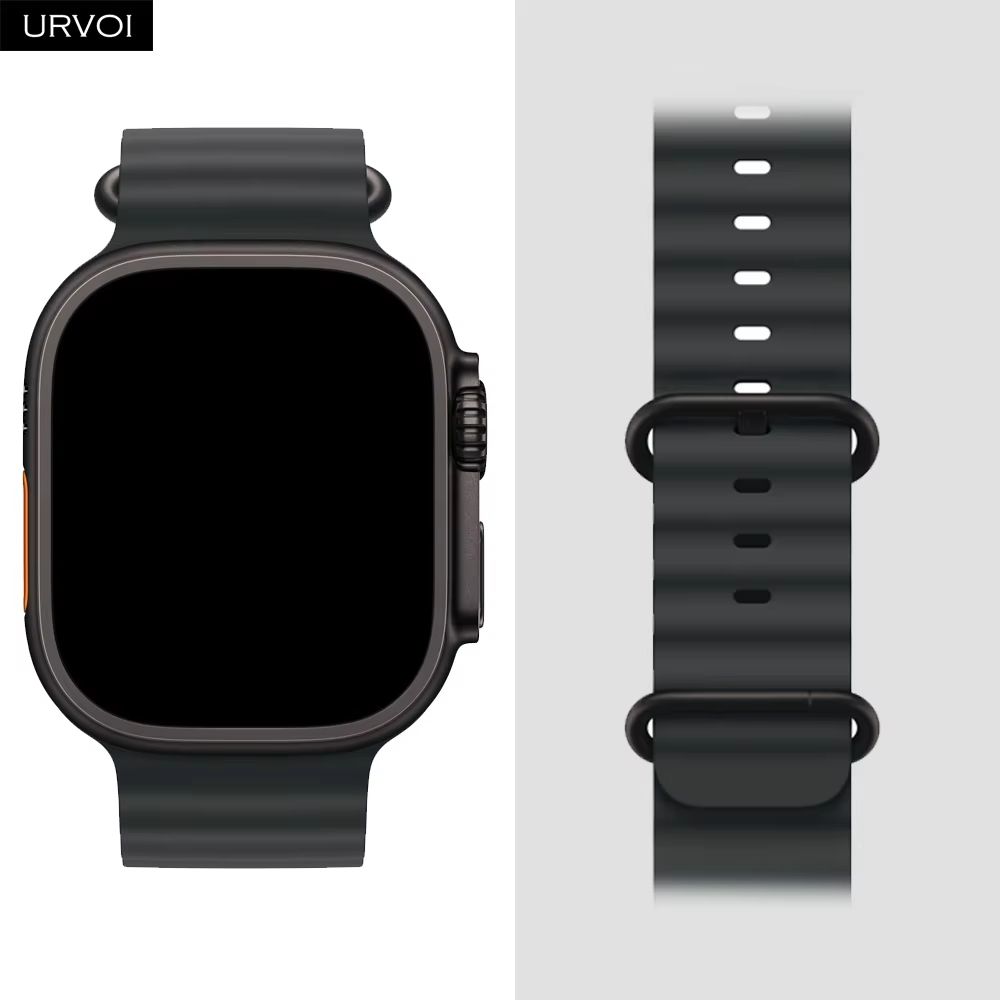 URVOI Ocean Band for Apple Watch – Premium Silicone Sport Strap for Ultra 3, 2, and Series 11–6 SE (46–49mm)