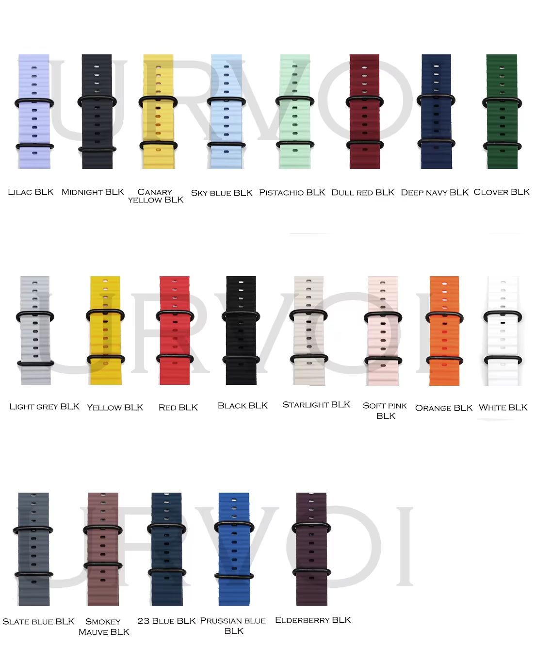 URVOI Ocean Band For Apple Watch  Premium Silicone Sport Strap For Ultra 3 2 And Series 116 SE 4649 1