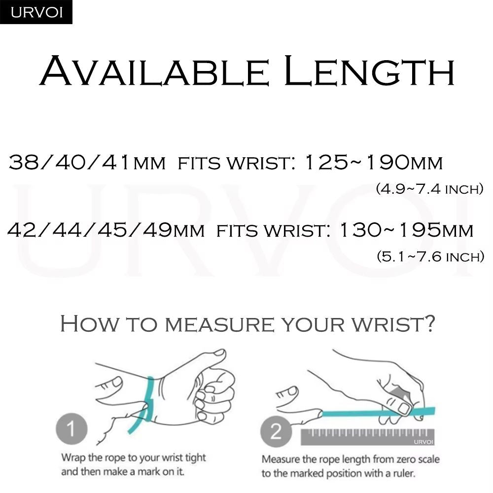 URVOI Ocean Band For Apple Watch  Premium Silicone Sport Strap For Ultra 3 2 And Series 116 SE 4649 4