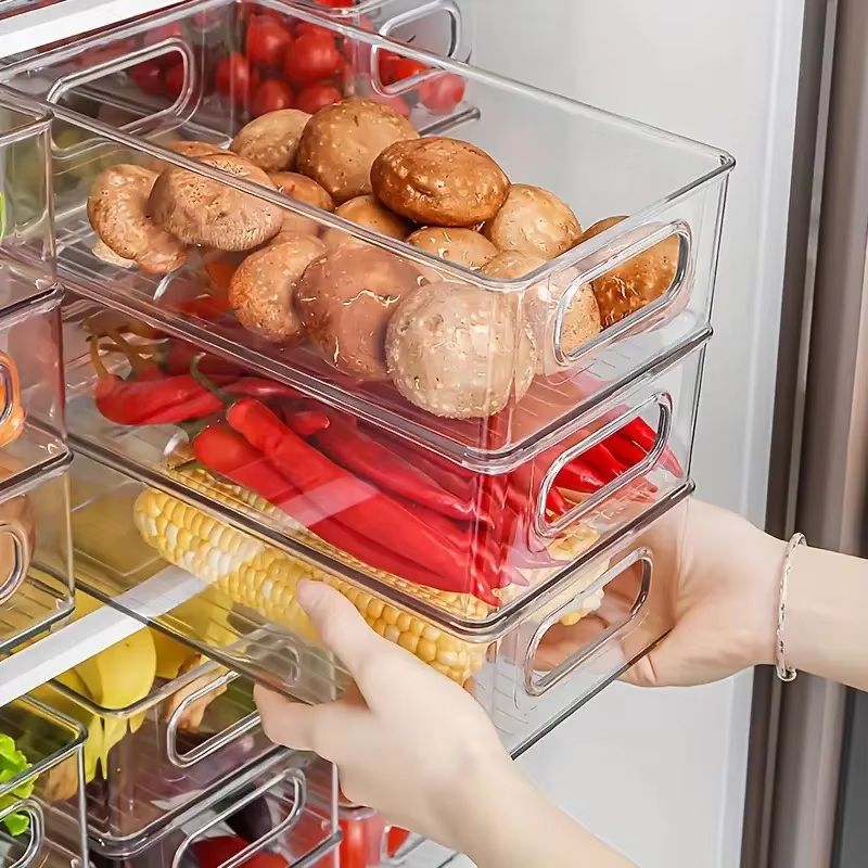 Transparent Refrigerator Organizer Box  Durable EasytoClean Food Storage Container For Fruits Veget 1