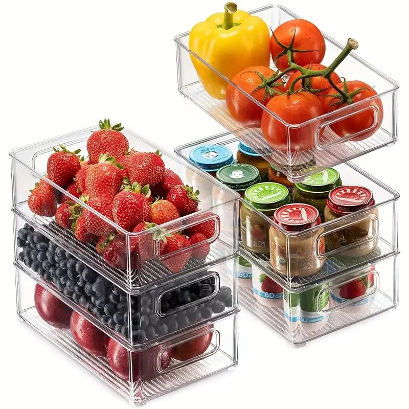 Transparent Refrigerator Organizer Box  Durable EasytoClean Food Storage Container For Fruits Veget 3