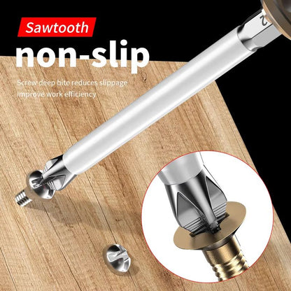 Magnetic NonSlip Cross Head Screwdriver Bit Set  High Hardness Electric Drill Bits For Precision Wo 4
