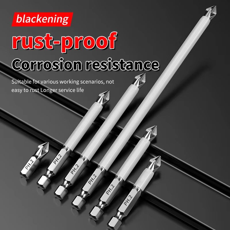 Magnetic NonSlip Cross Head Screwdriver Bit Set  High Hardness Electric Drill Bits For Precision Wo 5
