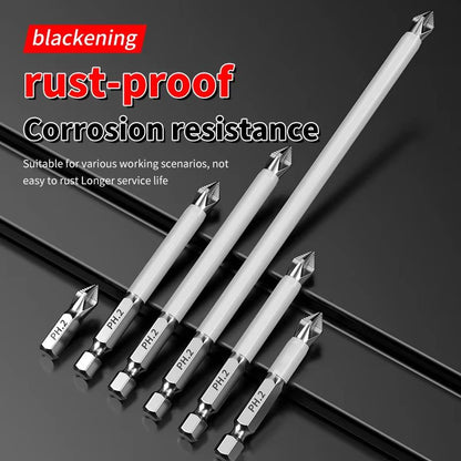 Magnetic NonSlip Cross Head Screwdriver Bit Set  High Hardness Electric Drill Bits For Precision Wo 5