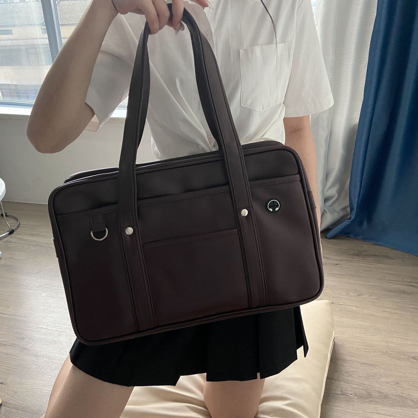 Girl Schoolbag TwoDimensional Student Uniform Bag WearResistant Waterproof Messenger Handbag 1