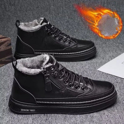 Mens Winter Warm Cotton Snow Boots Retro Plush AntiSlip Outdoor Sports Shoes For Comfortable Fashio 5