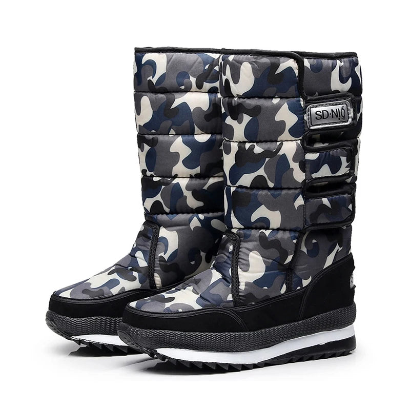 Fashion Women Winter Boots Thick Plush Waterproof Snow Shoes NonSlip Warm Fur Platform Boots For Co 8