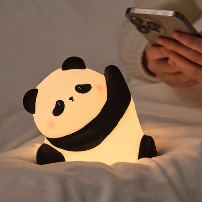 Cute Panda Night Light, Touch Sensor, Silicone Kids Nightlight, Christmas Gift, Bedside Lamp, Bedroom Decor