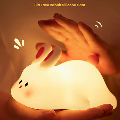 Cute Animal Night Light, Touch Sensor Kids Nightlight, Silicone Bedside Lamp, Cartoon Bedroom Decor, Christmas Gift
