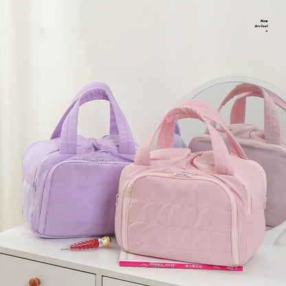 Lightweight Makeup Bag for Women, Large Capacity Travel Cosmetic Pouch, Portable Wash Bag, Handheld Toiletry Organizer