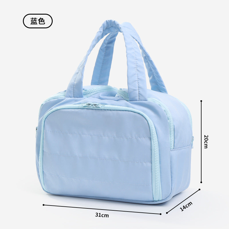Lightweight Makeup Bag for Women, Large Capacity Travel Cosmetic Pouch, Portable Wash Bag, Handheld Toiletry Organizer
