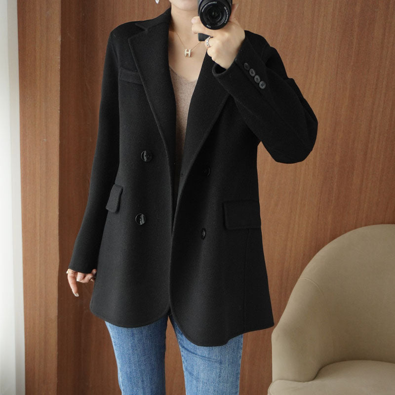 Classic Women's Long Jacket, Cashmere, Thick, Double Sided, Multi functional Fashion, Suitable for Business Fashion