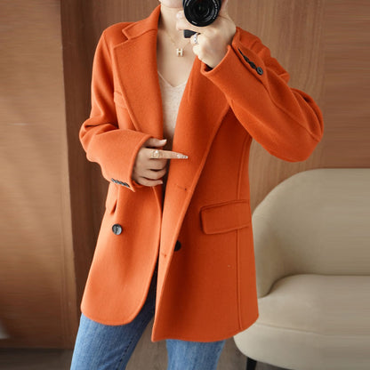 Classic Women's Long Jacket, Cashmere, Thick, Double Sided, Multi functional Fashion, Suitable for Business Fashion