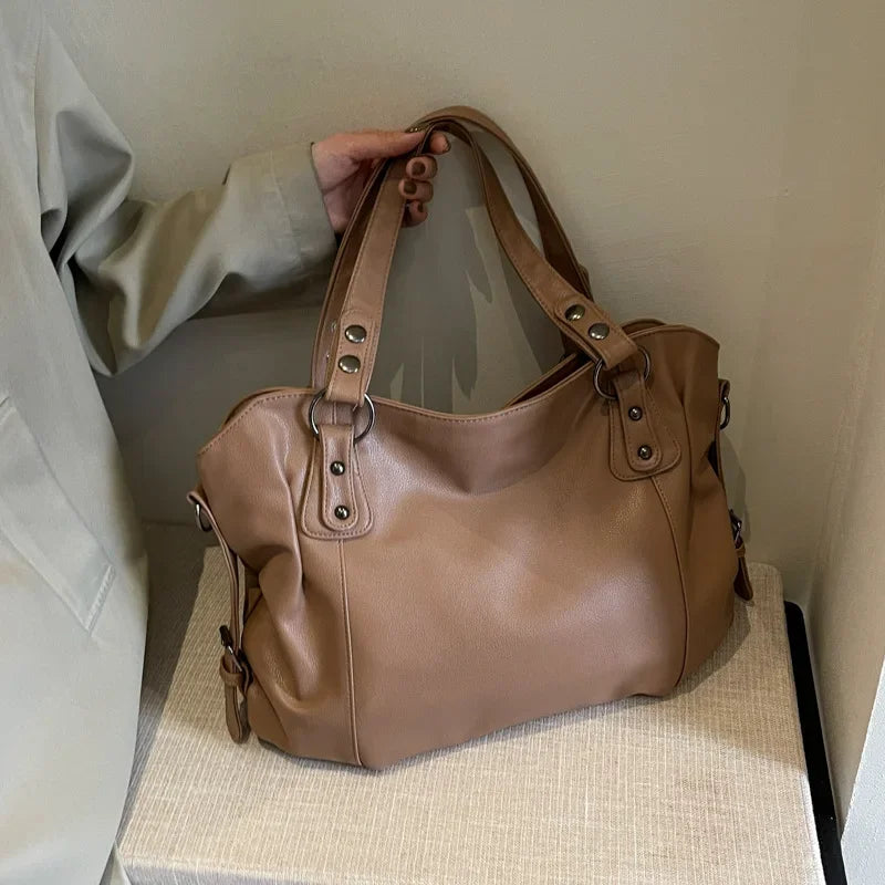 High Quality Contrasting Colors, Soft Interior, Women's Handbags, Fashion Zipper Compartment Shoulder Bags