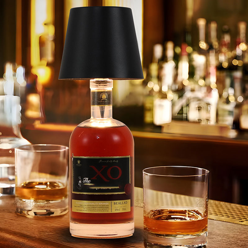 Creative Wine Bottle Lamp, Portable, Dimmable, for Bar, Restaurant, Camping Decor