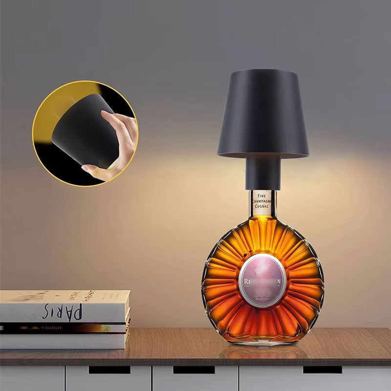 Creative Wine Bottle Lamp, Portable, Dimmable, for Bar, Restaurant, Camping Decor