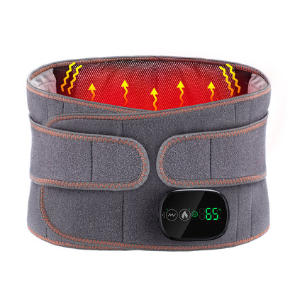 Red Light Hot Compress Waist Support Brace, Heating Vibration Massager Belt, Lumbar Massage Belt for Back Pain Relief