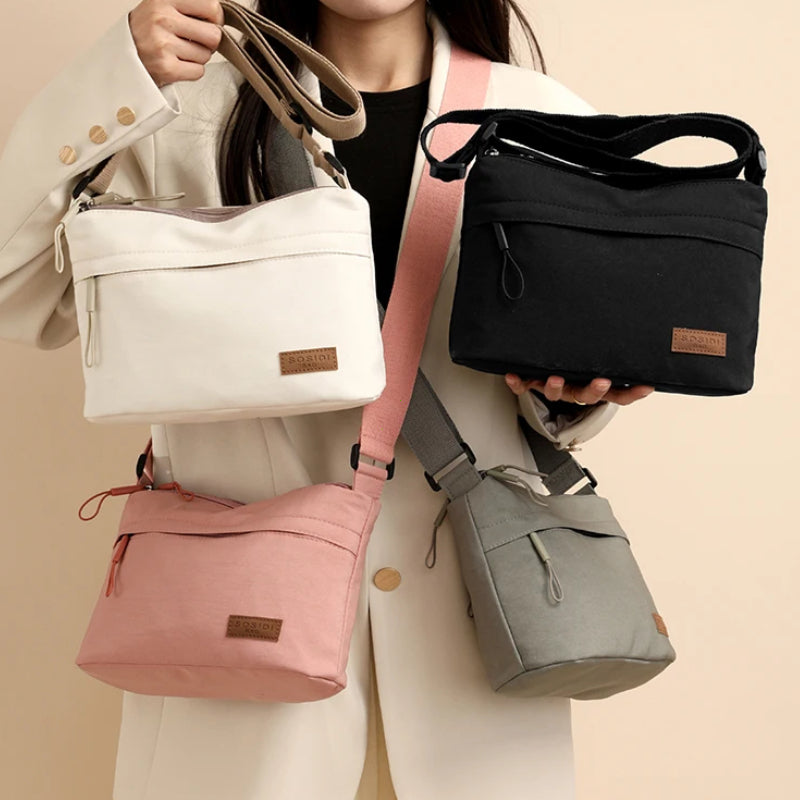 Canvas Handbag, Multi-pocket Purse for Women, Capacity Shoulder Crossbody Bag, Main Pockets High, Suitable for Mothers