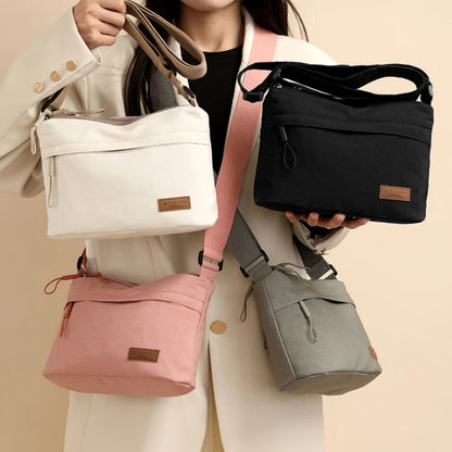 Canvas Handbag, Multi-pocket Purse for Women, Capacity Shoulder Crossbody Bag, Main Pockets High, Suitable for Mothers