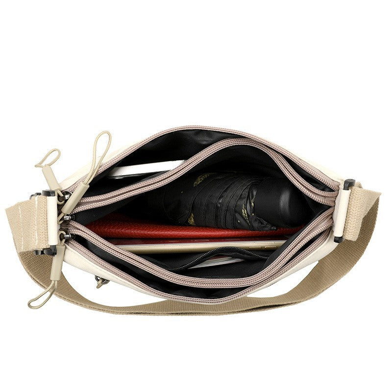 Canvas Handbag, Multi-pocket Purse for Women, Capacity Shoulder Crossbody Bag, Main Pockets High, Suitable for Mothers