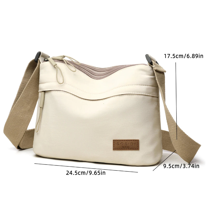 Canvas Handbag, Multi-pocket Purse for Women, Capacity Shoulder Crossbody Bag, Main Pockets High, Suitable for Mothers