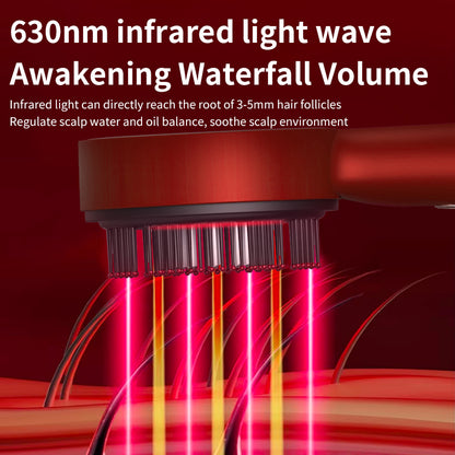 Red Light Therapy Hair Growth Massage Scalp Brush Electric Vibration Massage Comb Anti Hair Loss Li 1