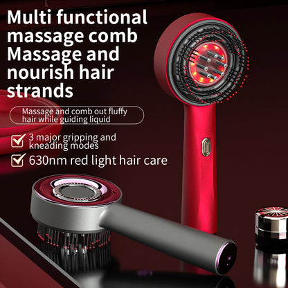 Red Light Therapy Hair Growth Massage Scalp Brush Electric Vibration Massage Comb Anti Hair Loss Li 2