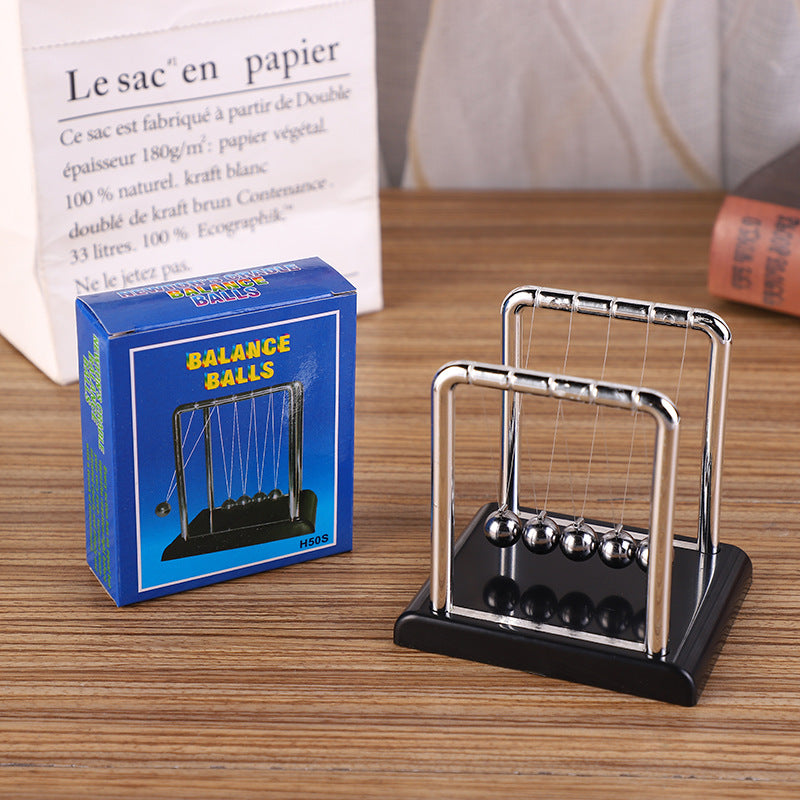 Creative Mini Ornament, Newton's Cradle Balance Balls, Continuous Collision Ball for Office Desk, Perpetual Motion Toy