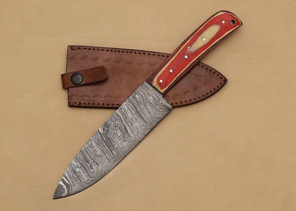 12 Inch Damascus Steel Chef Fillet Knife  Handcrafted With Elegant Pakka Wood Handle 2