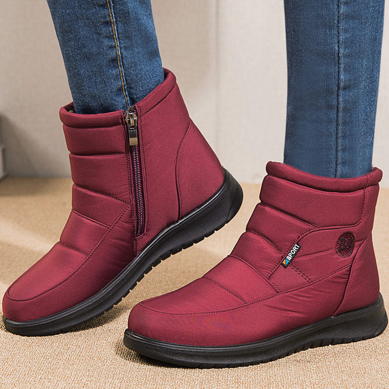 Womens Winter Boots Waterproof FurLined Ankle Boots  Flat Snow Shoes For Women Stylish Warm 6