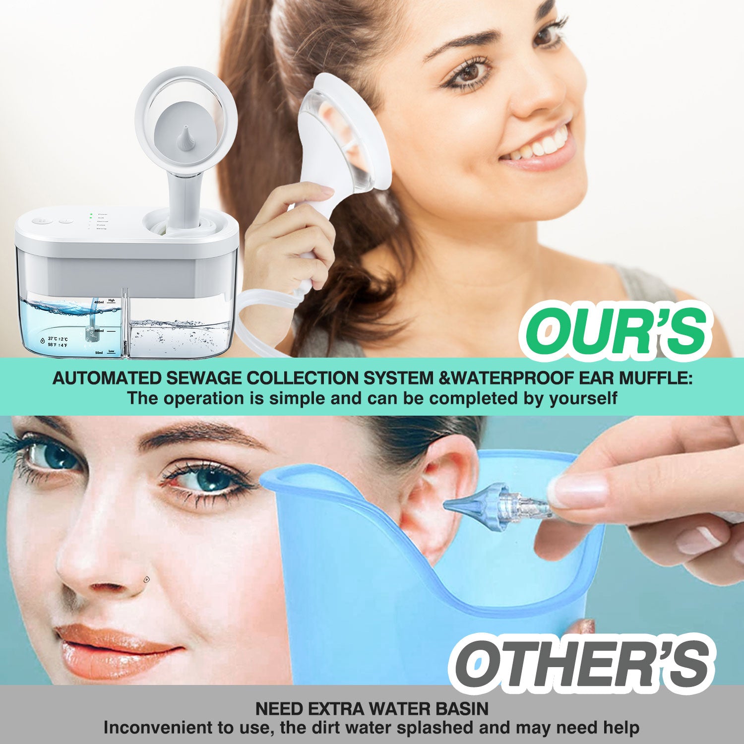 Earwax Removal Irrigation System Electric Ear Water Cleaner For Adults Children Ear Washer Cleaning 1