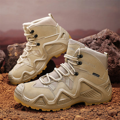Durable Men Tactical Boots, Military Desert Army Boots, Waterproof Work & Hiking Shoes for Outdoor Use
