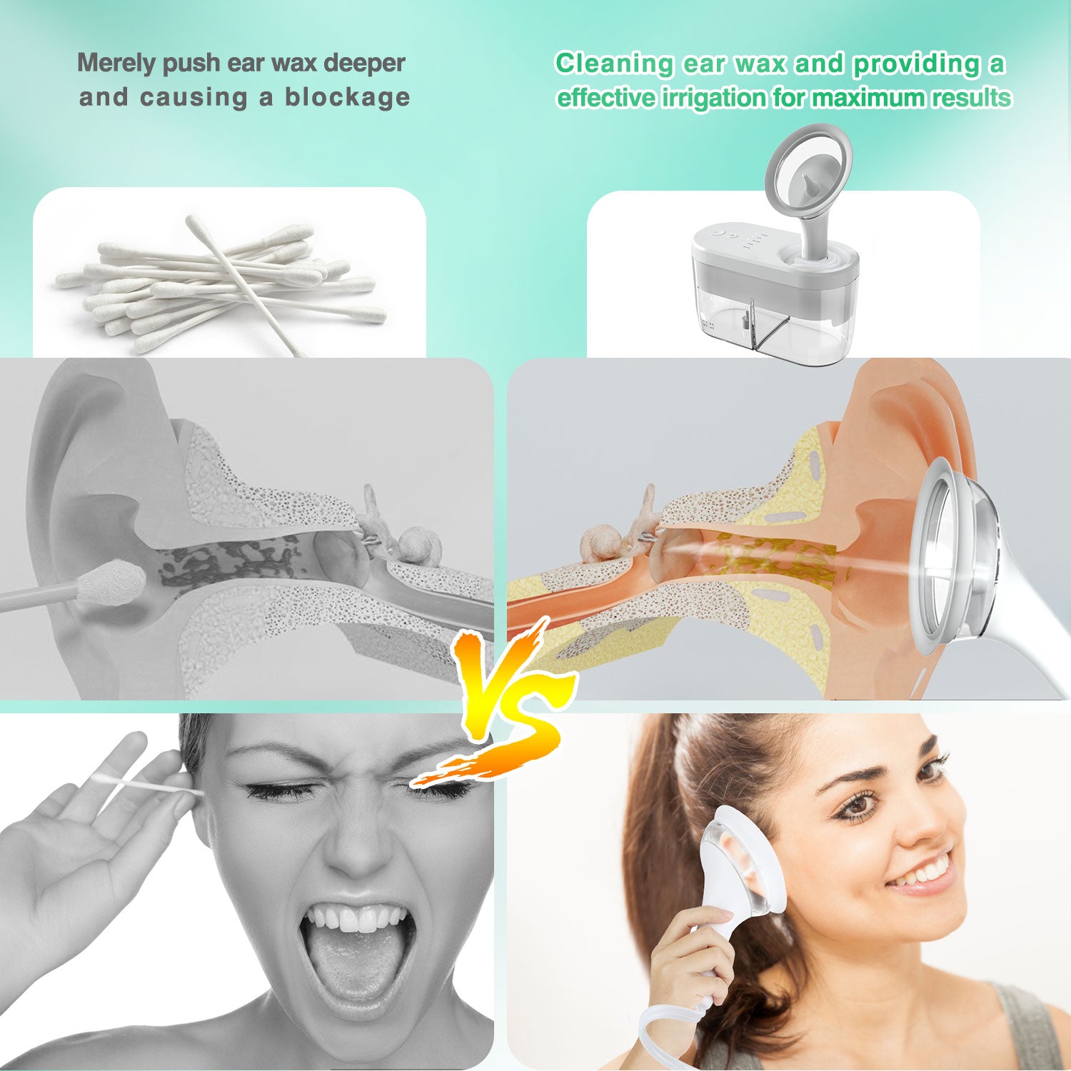 Earwax Removal Irrigation System Electric Ear Water Cleaner For Adults Children Ear Washer Cleaning 2