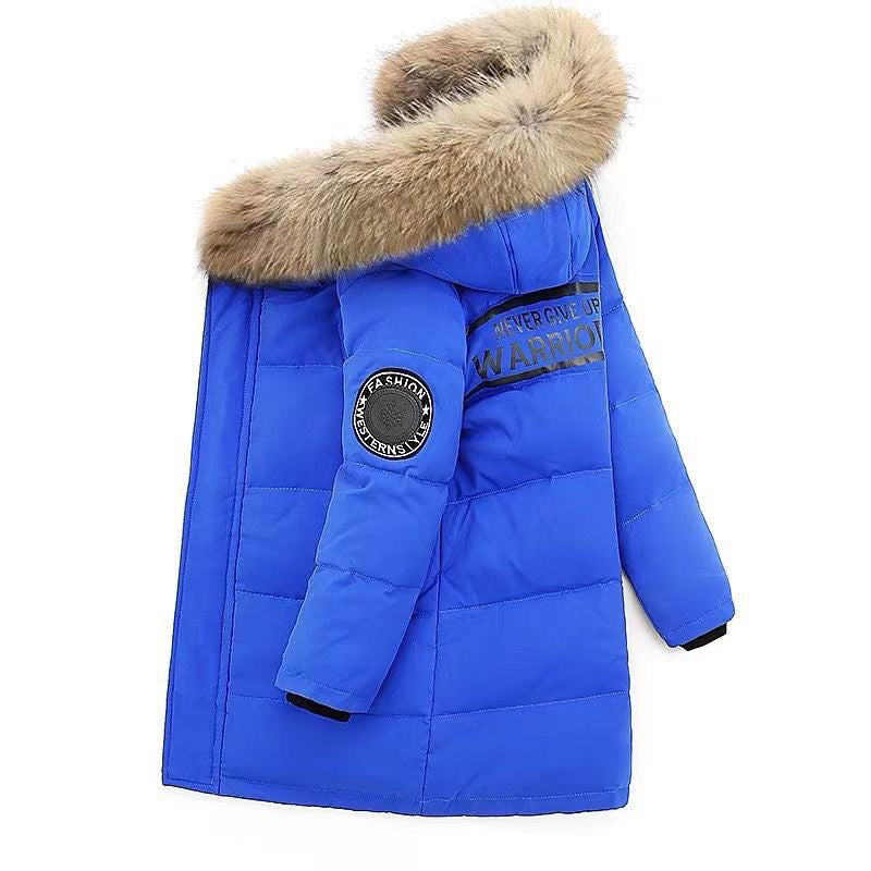 Boys Winter Jacket Thicken Keep Warm Kids Coat Fashion Zipper Hooded Jacket For Teenagers And Boys 6