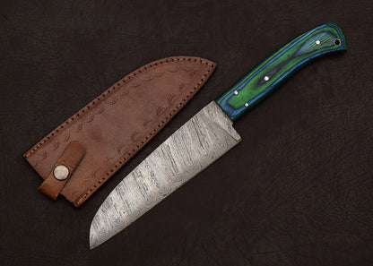 Authentic Custom Handmade Damascus Steel Knife  Perfect For Kitchen Hunting  Camping 2