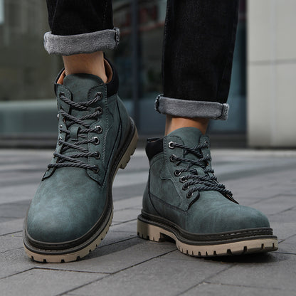Premium Handmade Men Boots Leather Ankle Winter Shoes For Hiking Outdoor Work  Casual Wear With Ant 2