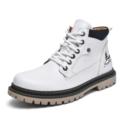 Premium Handmade Men Boots Leather Ankle Winter Shoes For Hiking Outdoor Work  Casual Wear With Ant 8