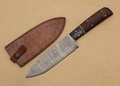 12 Inch Handmade Damascus Chef Knife  Razor Sharp Fillet Blade With Pakka Wood 2