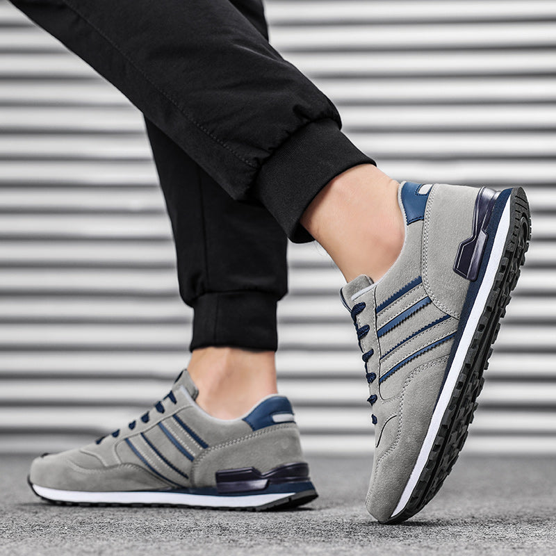 Mens Artificial Leather Casual Shoes Breathable LaceUp Spring Flats  Light Outdoor Sneakers For Eve 3