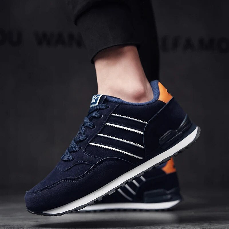 Mens Artificial Leather Casual Shoes Breathable LaceUp Spring Flats  Light Outdoor Sneakers For Eve 4