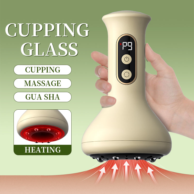 Heating Fat Burner, Electric Guasha Scraping Massage, Cupping Body Massager, Vacuum Cans Suction Cup, Anti Cellulite