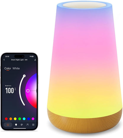 Smart APP WIFI Table Lamp, Ambient Bedside Lamp with Multiple Lighting Modes, Remotely Controlled Night Light