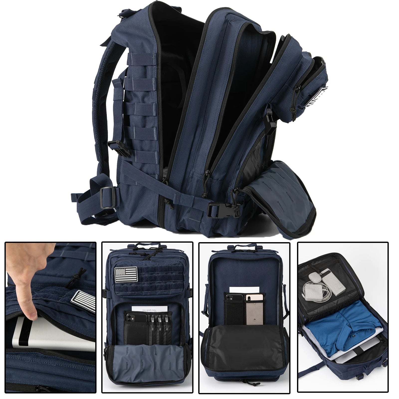 Large Capacity Outdoor Tactical Backpack Molle Assault Bag For Men Trekking And Camping Backpack Fo 4