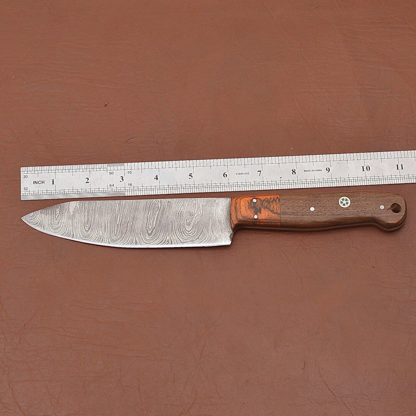 Damascus Steel Culinary Fillet Knife  Handmade Precision Blade For Kitchen Or Outdoor Use 2