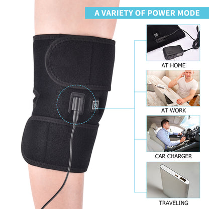 Thermal Therapy Heated Knee Brace USB Electric Knee Heating Pad Joint Pain Relief Arthritis Support 1