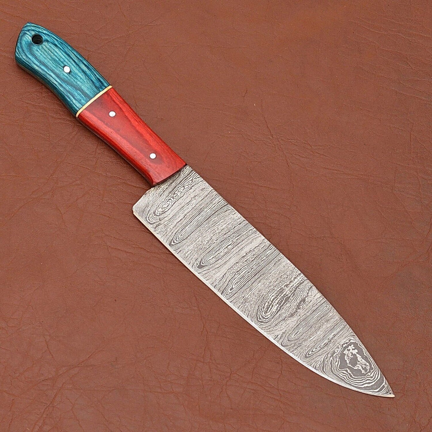 HandForged Damascus Steel Fillet Knife  Artistic Chef Knife For Kitchen Hunting  Camping 1