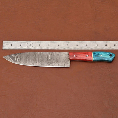 HandForged Damascus Steel Fillet Knife  Artistic Chef Knife For Kitchen Hunting  Camping 2