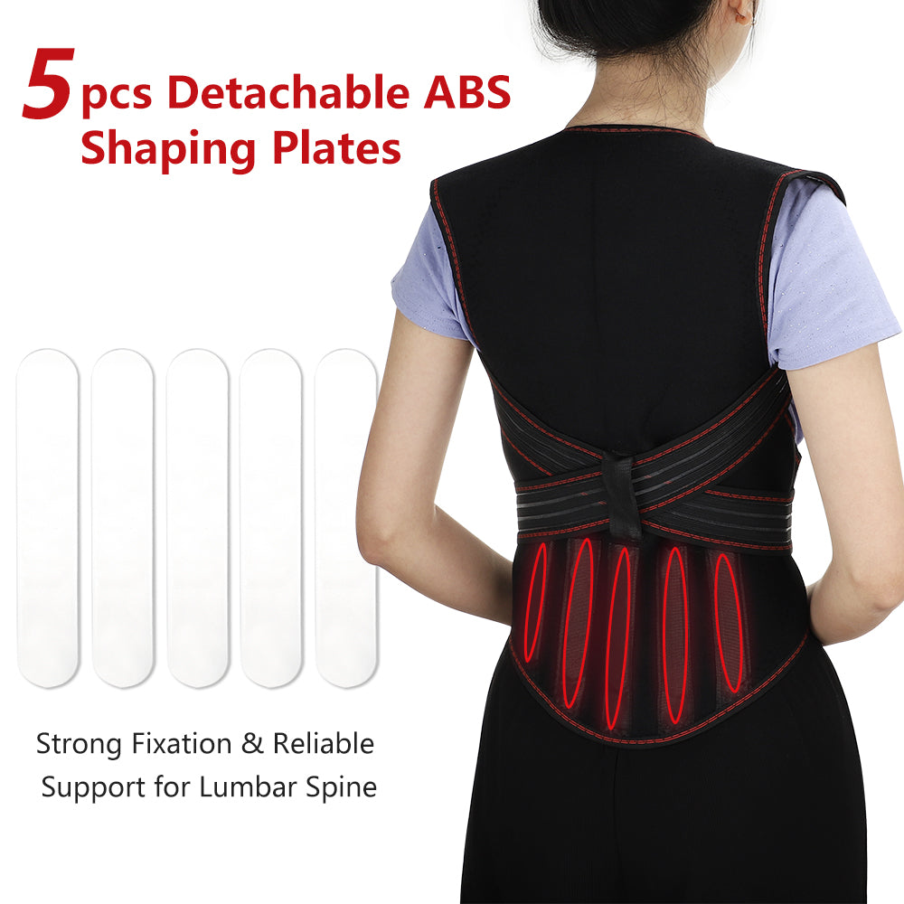Self Heating Lumbar Pad Magnetic Back Heated Vest Posture Corrector Waist Brace Corset For Back Sho 4