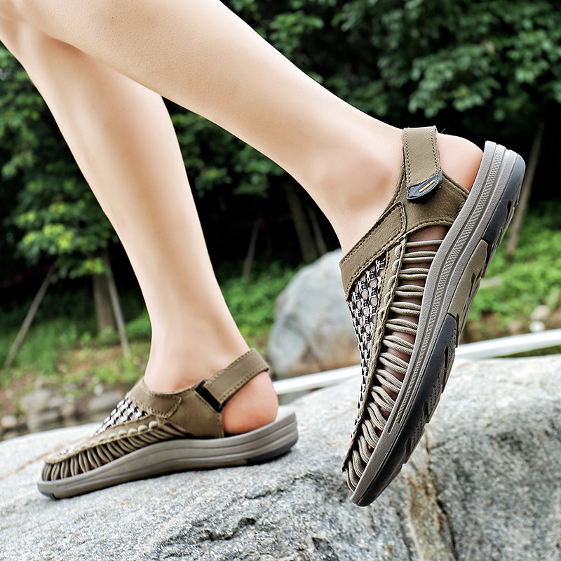 HighQuality Mens Summer Sandals HandWoven Designer Casual Outdoor Waders  Fashion Beach Sandals 3